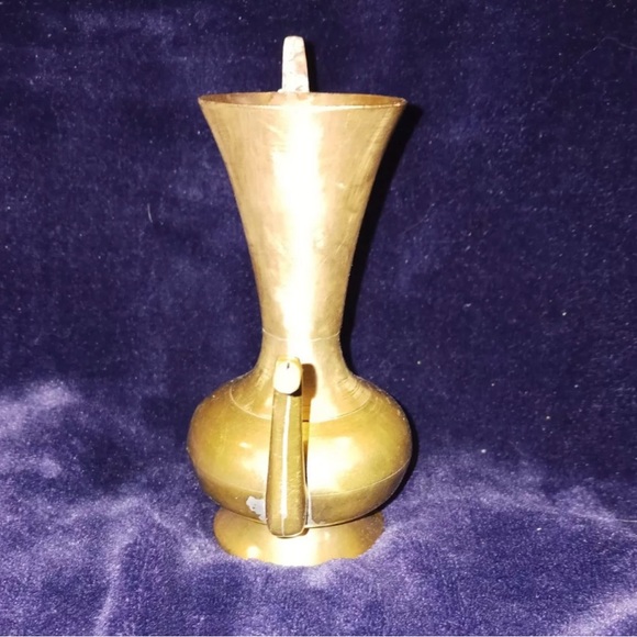 Miniature Antique Brass Ewer Water Pitcher Period Piece Genie Spout - Picture 5 of 10